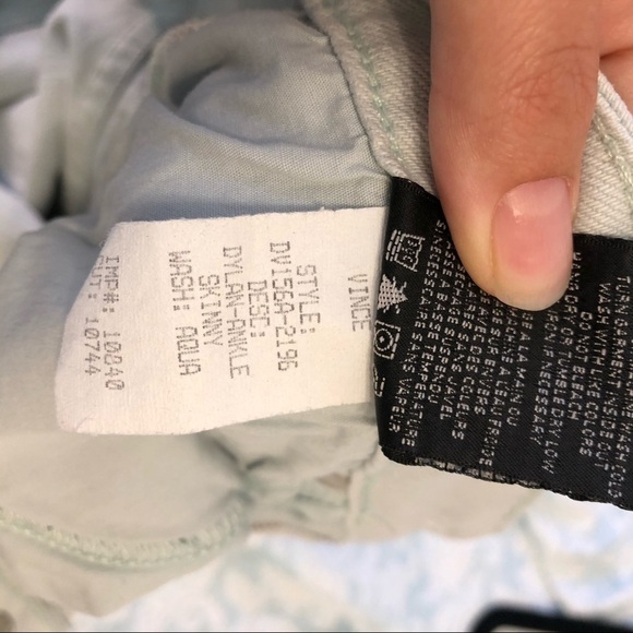 Vince Dylan Ankle Skinny Light Blue Aqua 32 - Picture 13 of 14